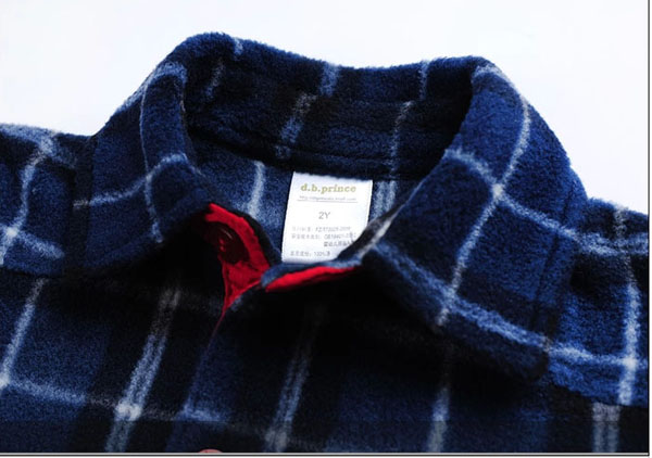 Baby boys thick fleece jacket neckline