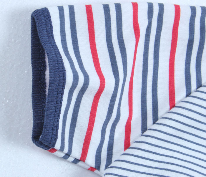 baby boy striped pajamas cuff