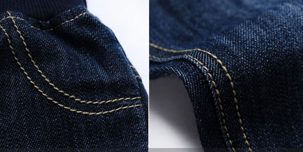 Baby boys jeans pants careful sewing