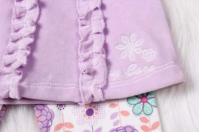 Baby girl velvet clothing set