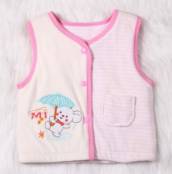 Baby girl winter padded vest.