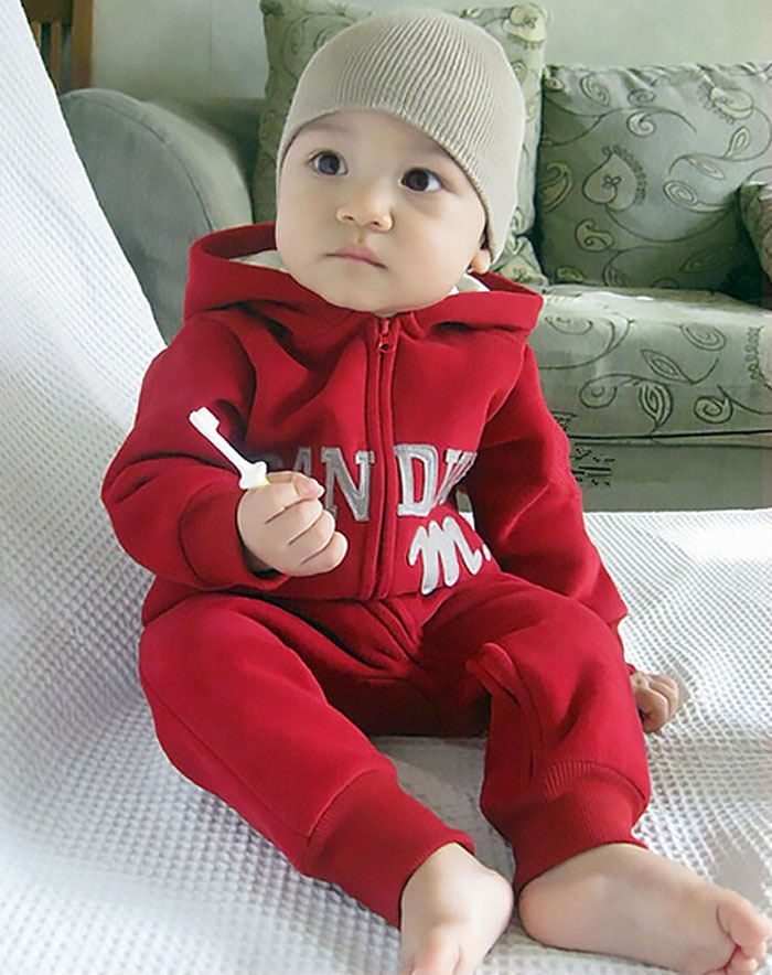 Baby new design red romper