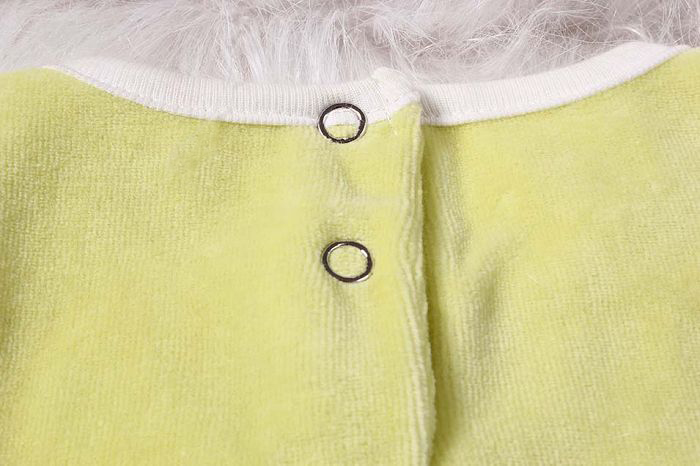 Baby romper button detail