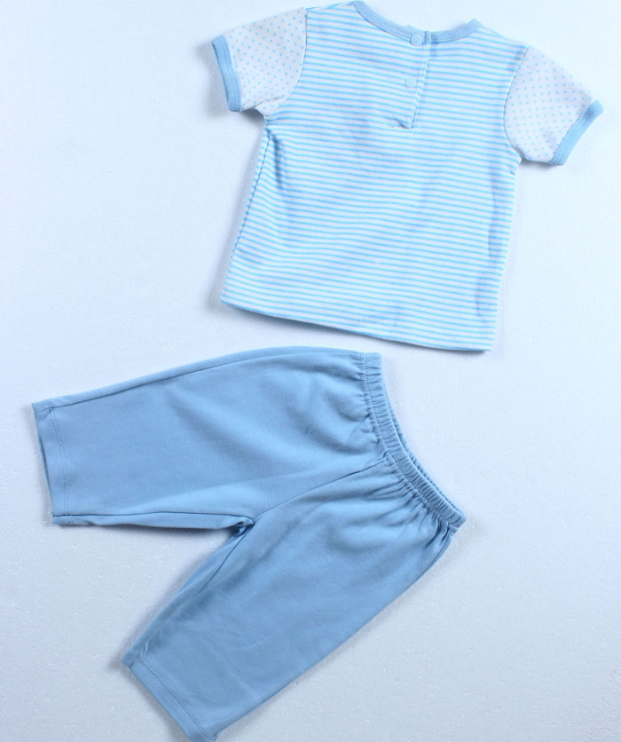Cotton baby boy blue pajamas
