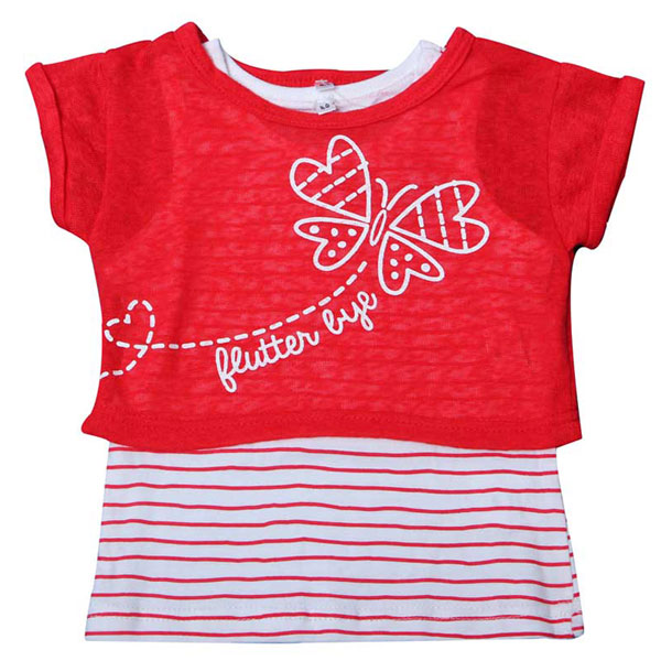 Hot selling baby girl t-shirt red