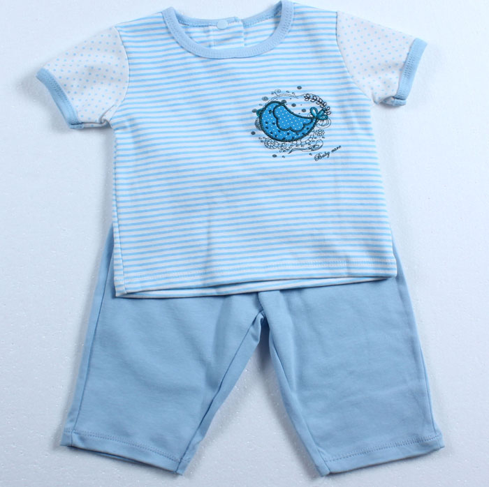 Baby boys blue cotton pajamas