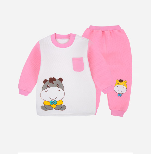 comfortable baby cotton pajamas pink