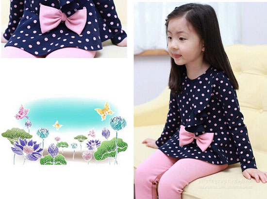 blue and pink bowtie baby girl clothes