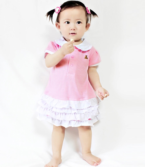 baby girl pink white dresses