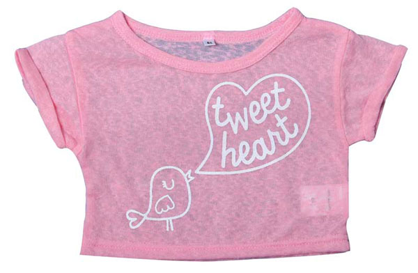 Baby girl t shirt pink outside 