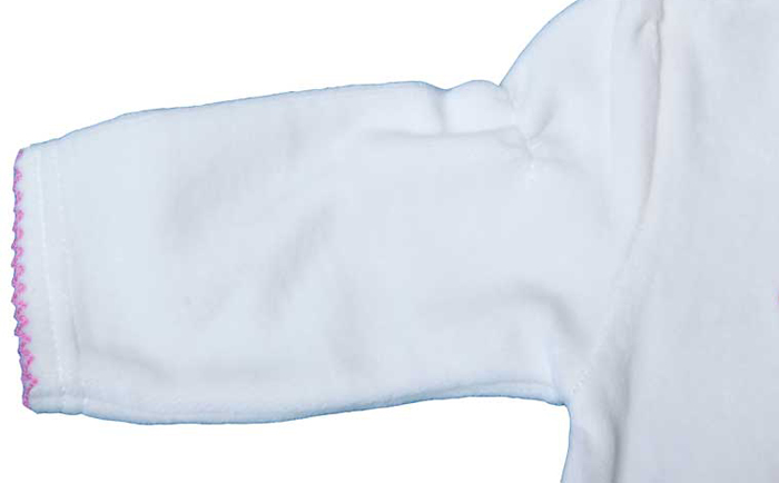 baby girl white t shirt part cuff