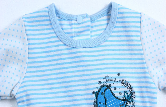 Boy lovely pajamas neckline and embriodery