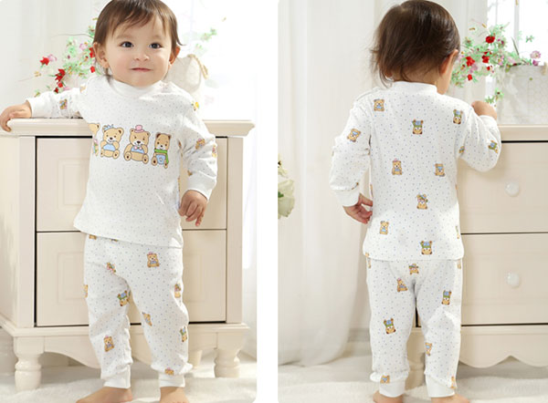 front opening cartoon bear pajama