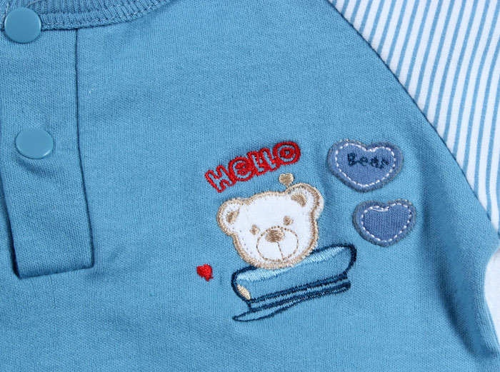 cute baby boy pajamas embroidery