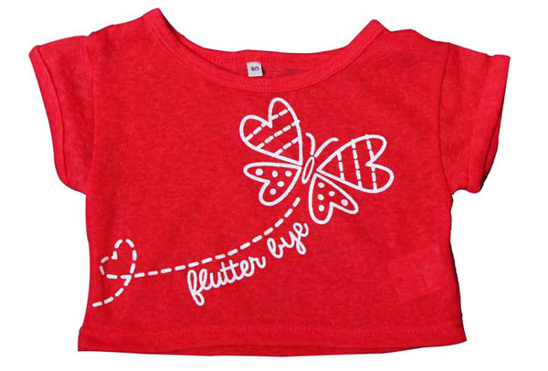 Baby girl t-shirt red outside