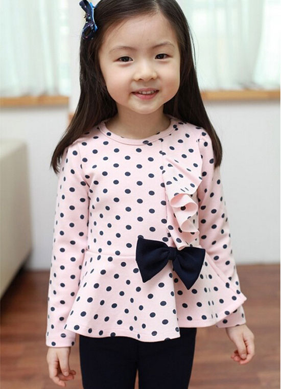 pink baby girl dots and bowtie clothes