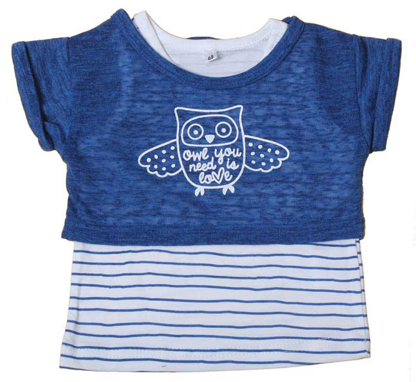 Pure cotton baby girl t shirt set blue