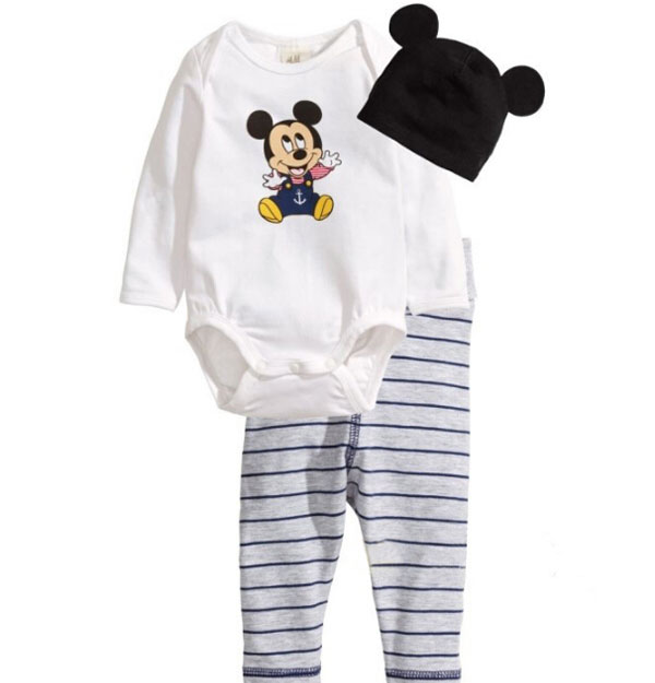 sunny baby script mickey mouse romper 