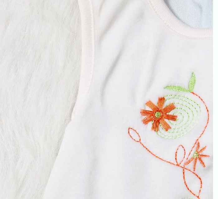 Baby romper printing details