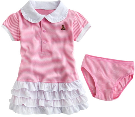 two pieces of baby dresses