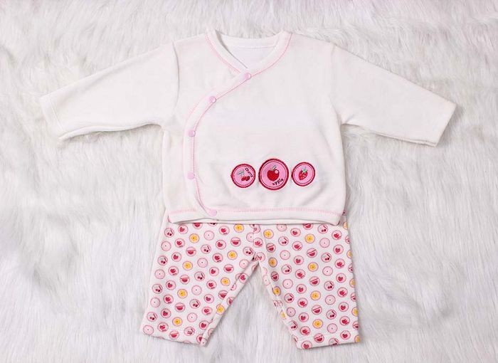 Baby girl velvet clothing set